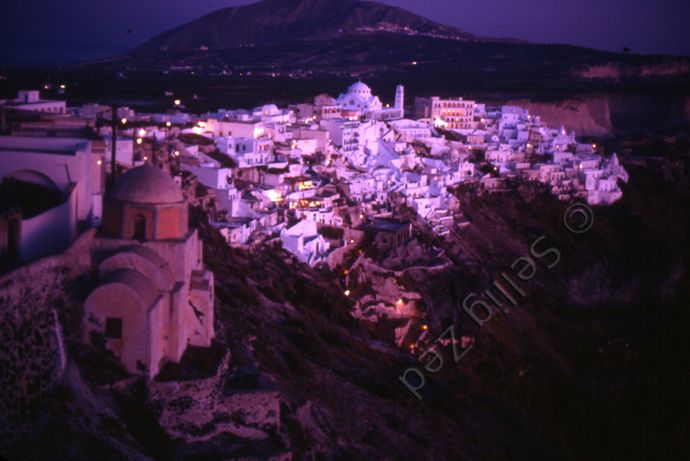 photo de Santorin la nuit - original