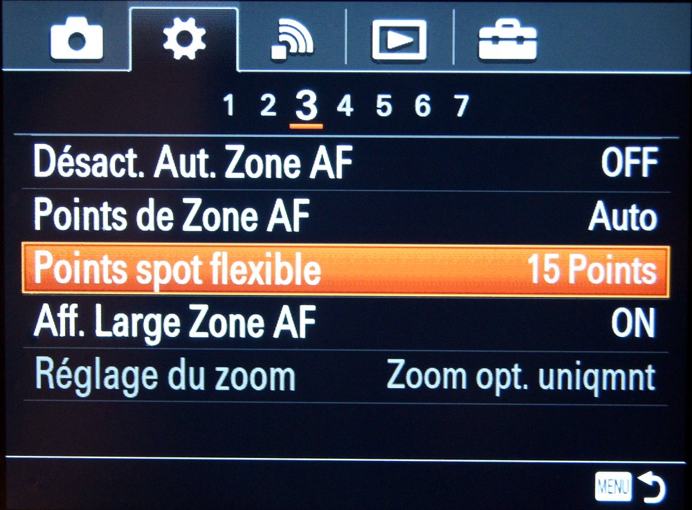 Menu Spot flexible élargi 1 Menu Spot flexible élargi 1