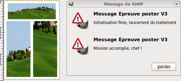 messages de GIMP